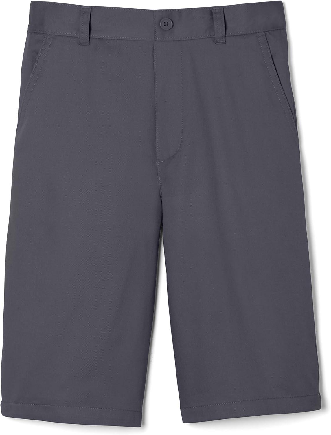 French Toast Boys’ Elastic Back Shorts School Uniform for Kids(Heather Gray)