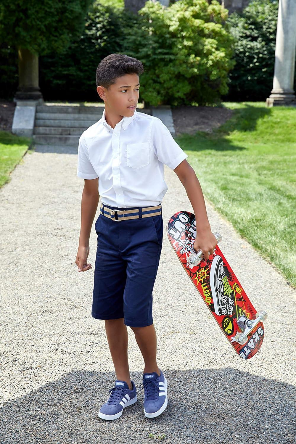 French Toast Boys’ Elastic Back Shorts(Navy)