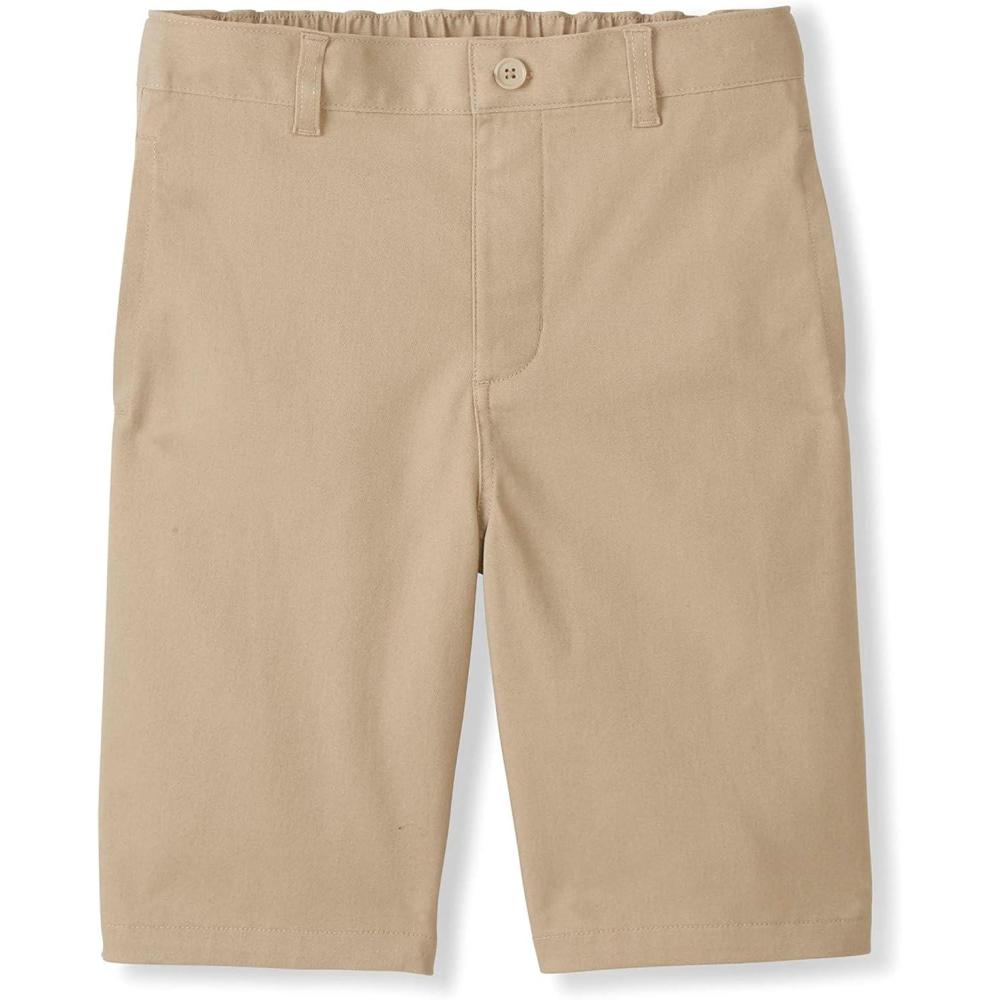 French Toast Boys Adaptive Bermuda Shorts with Hook and Loop Closure(Khaki)