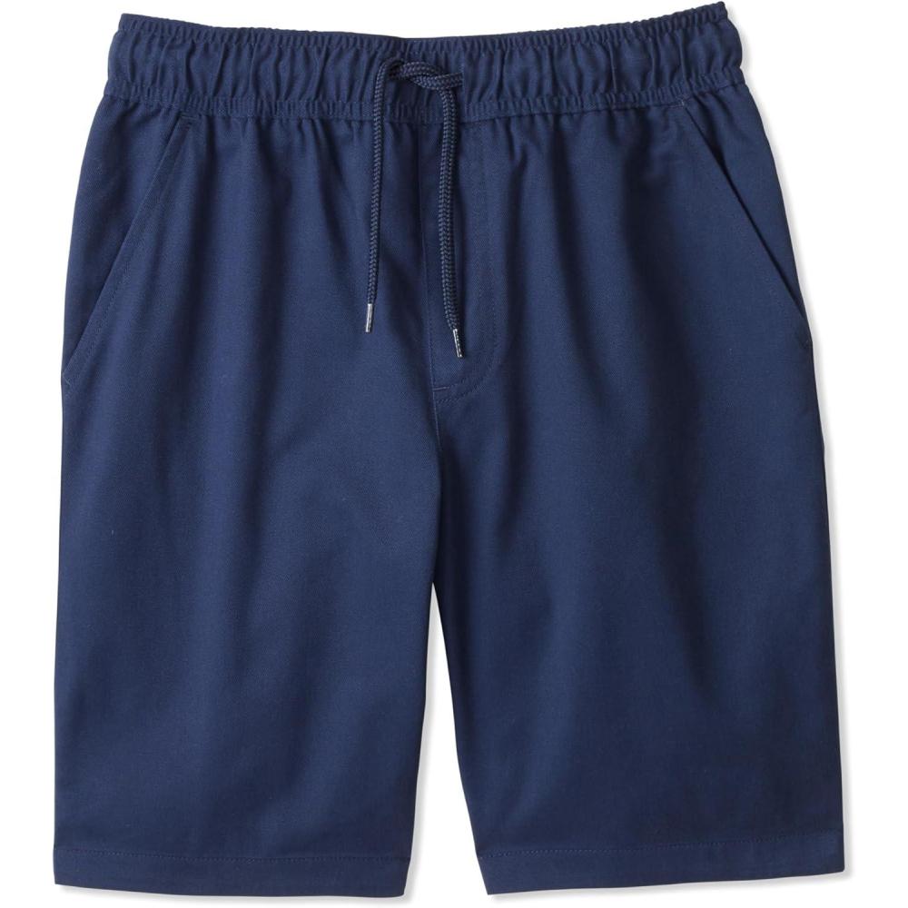 French Toast Boys’ Pull-On Twill Shorts with Drawstring(Navy)