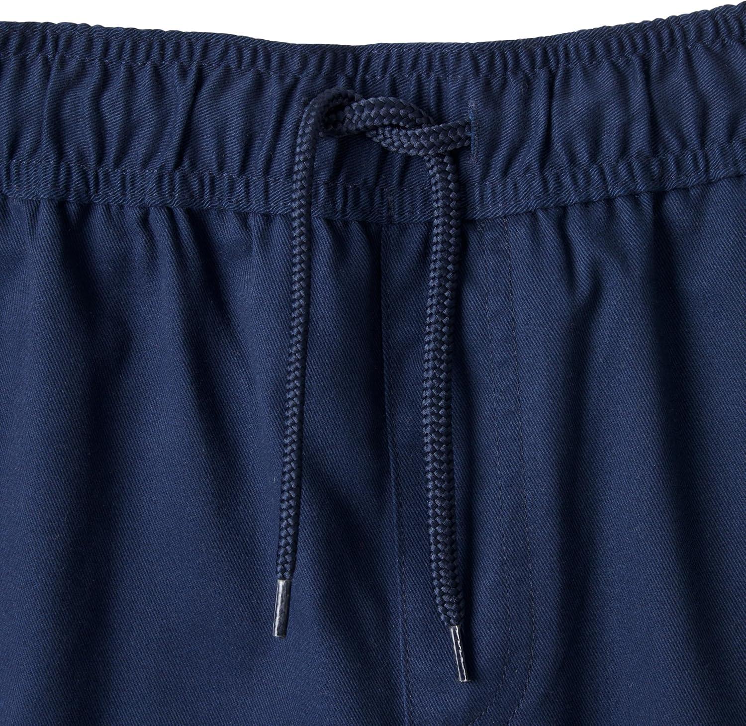 French Toast Boys’ Pull-On Twill Shorts with Drawstring(Navy)