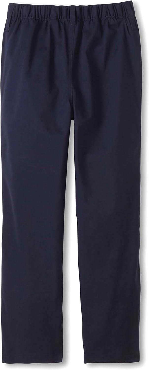 French Toast Boys Adaptive Updated Relaxed Fit Twill Pants with Hook and Loop Closure and Pull-Apart Leg Openings(Navy)