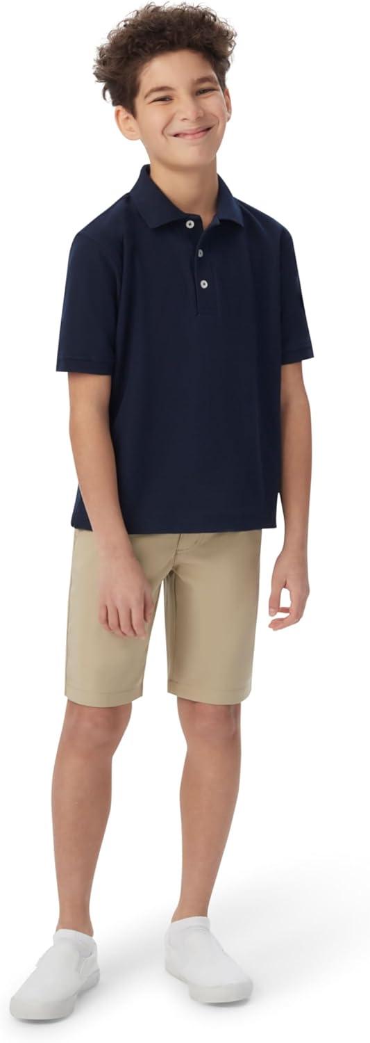 French Toast Kids’ Pique Polo (Standard & Husky)(Navy)