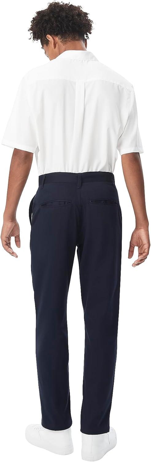 French Toast Boys’ Adjustable Waist Straight Fit Stretch Twill Chino Pant(Navy)