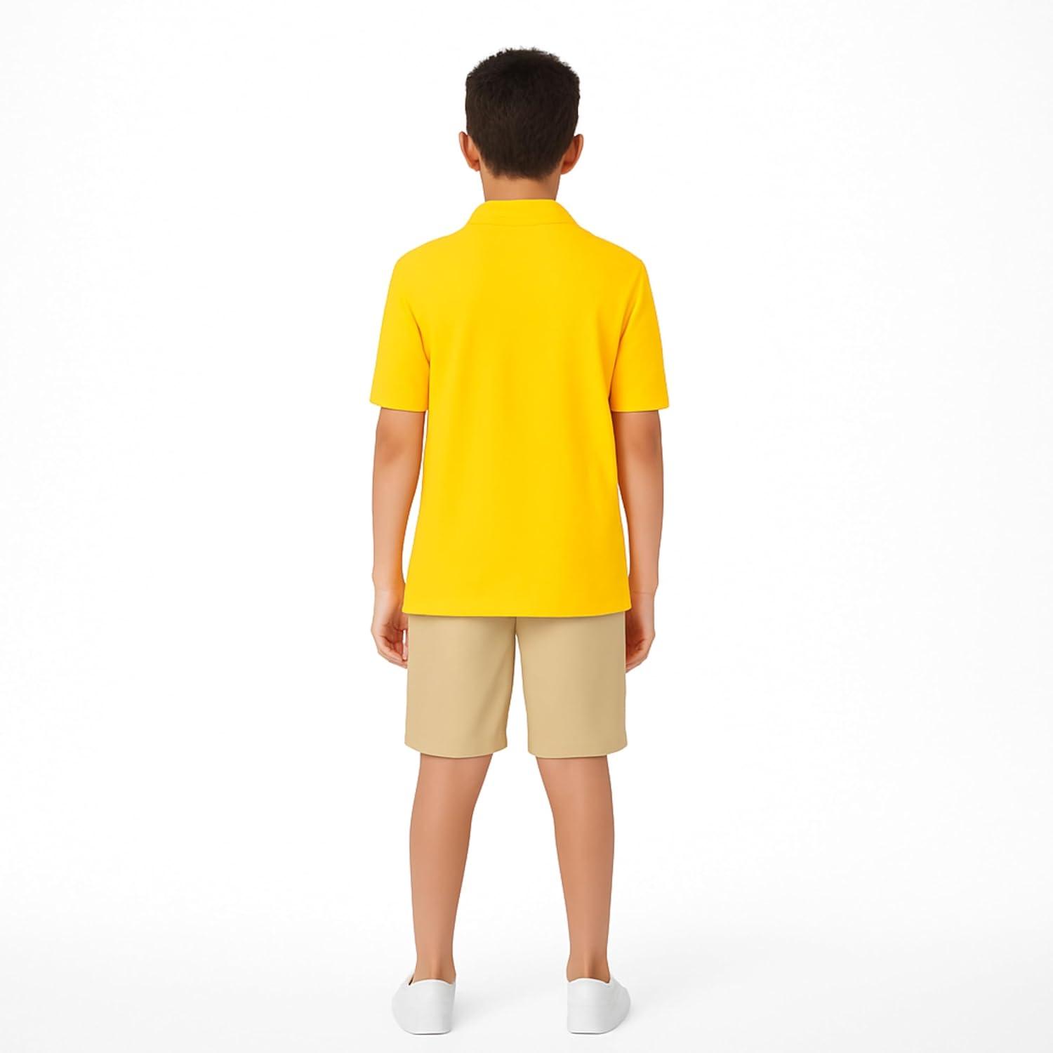 French Toast Kids’ Pique Polo (Standard & Husky)(Gold)