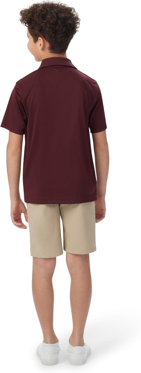 French Toast Kids’ Moisture Wicking Performance Sport Polo(Black)