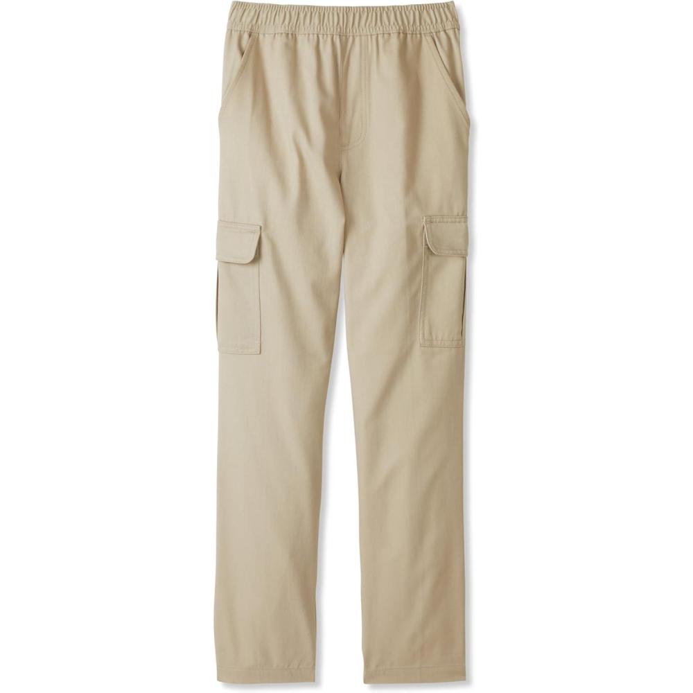 French Toast Boys’ Pull-On Straight Fit Twill Cargo Pant(Khaki)