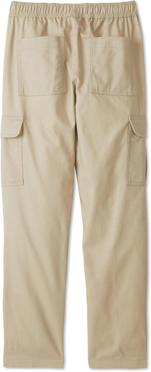 French Toast Boys’ Pull-On Straight Fit Twill Cargo Pant(Khaki)