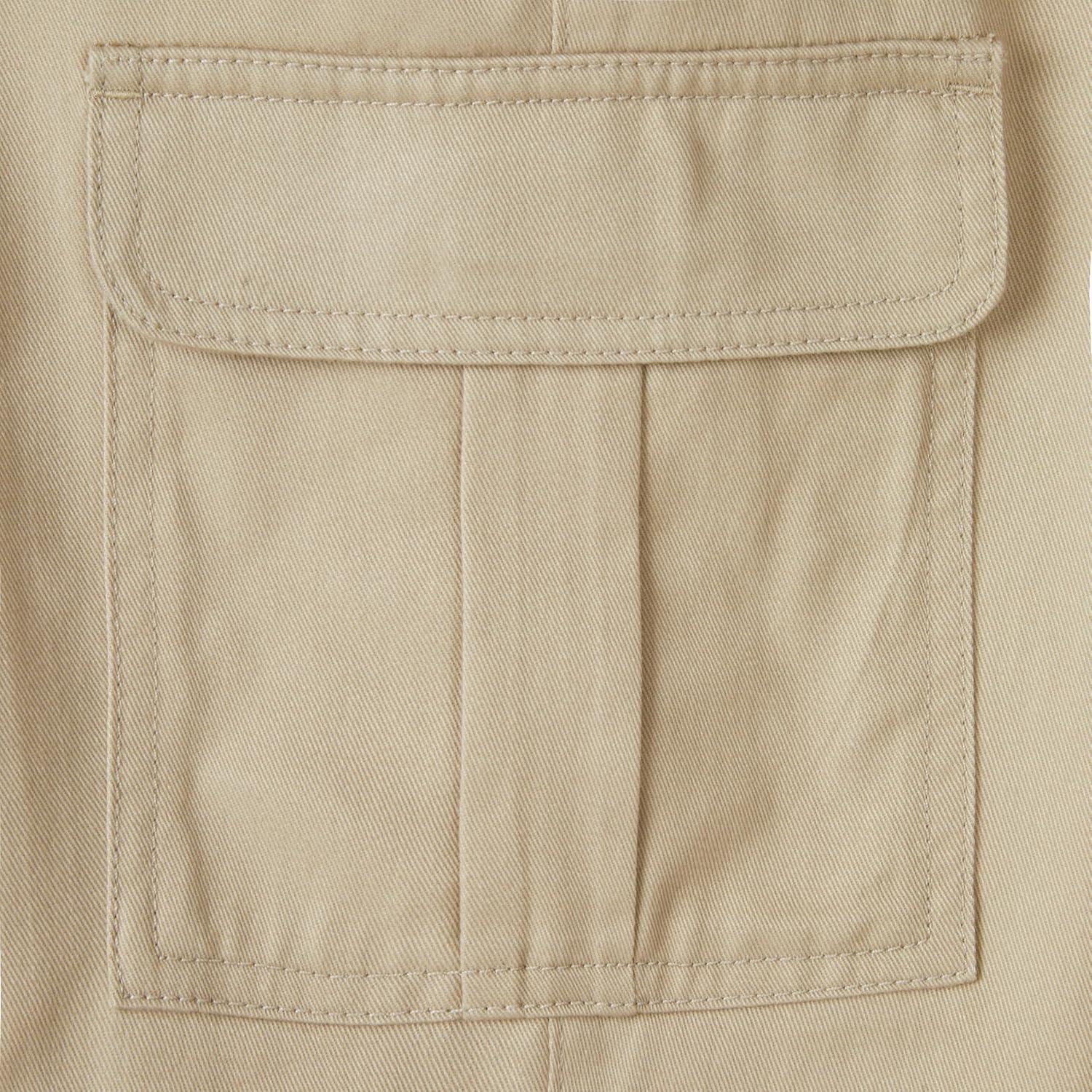 French Toast Boys’ Pull-On Straight Fit Twill Cargo Pant(Khaki)