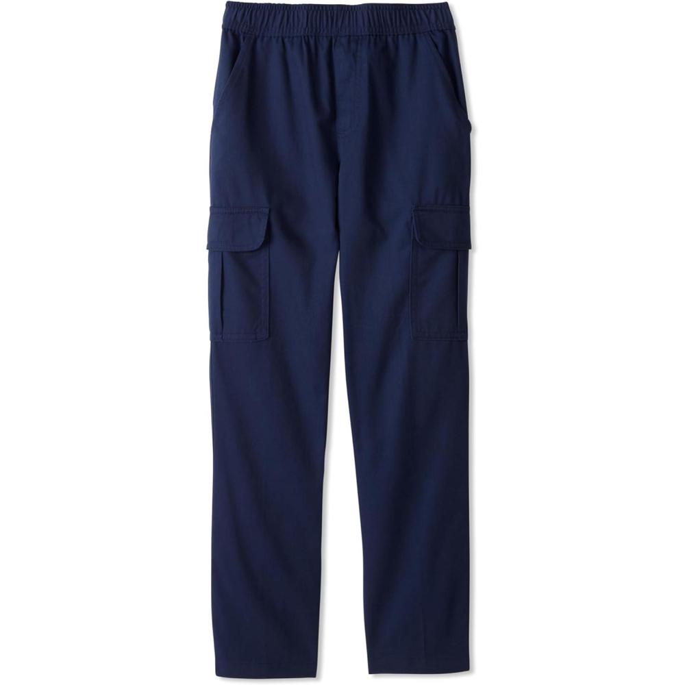 French Toast Boys’ Pull-On Straight Fit Twill Cargo Pant(Navy)