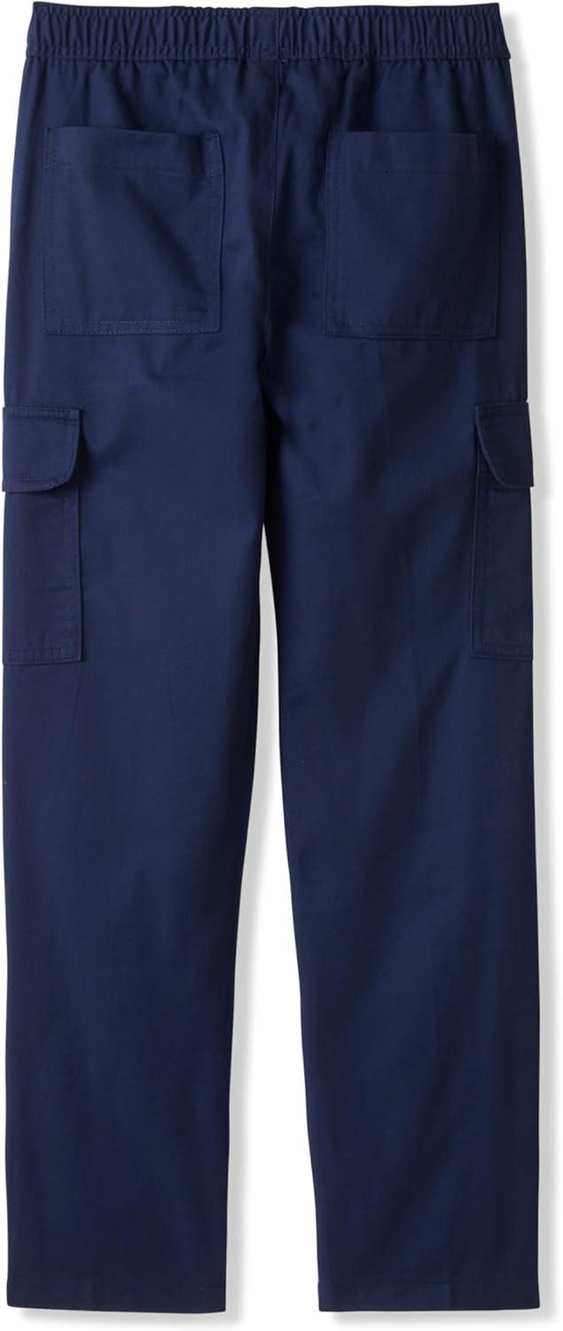 French Toast Boys’ Pull-On Straight Fit Twill Cargo Pant(Navy)