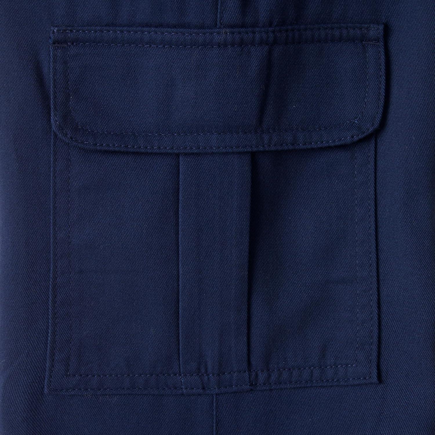 French Toast Boys’ Pull-On Straight Fit Twill Cargo Pant(Navy)