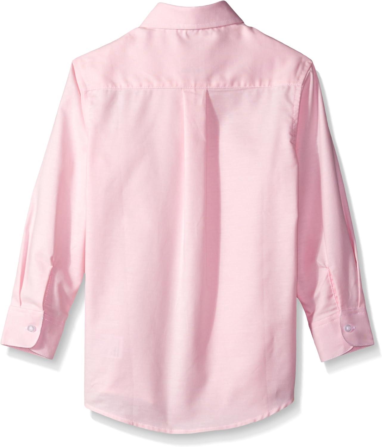 French Toast Boys Long Sleeve Oxford Shirt (Standard & Husky) Button Down Shirt(Pink)