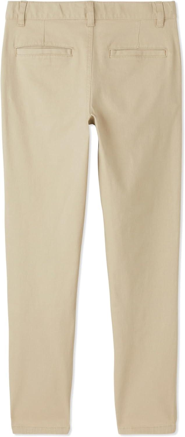French Toast Boys’ Slim Fit Tapered Leg Stretch Twill Pant(Khaki)