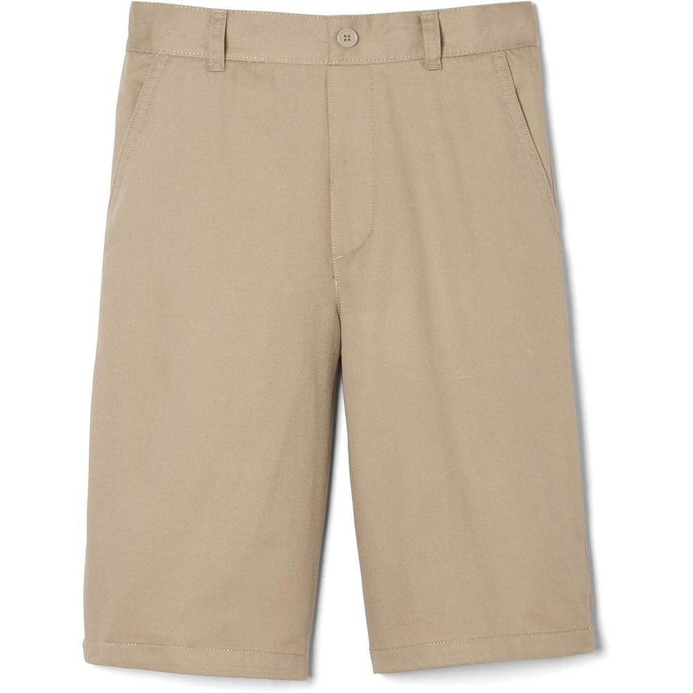 French Toast Boys’ Elastic Back Shorts School Uniform for Kids(Khaki)