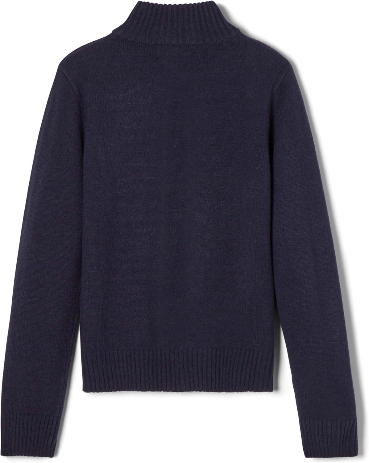 French Toast Boys’ Zip Front Sweater(Navy Blue)
