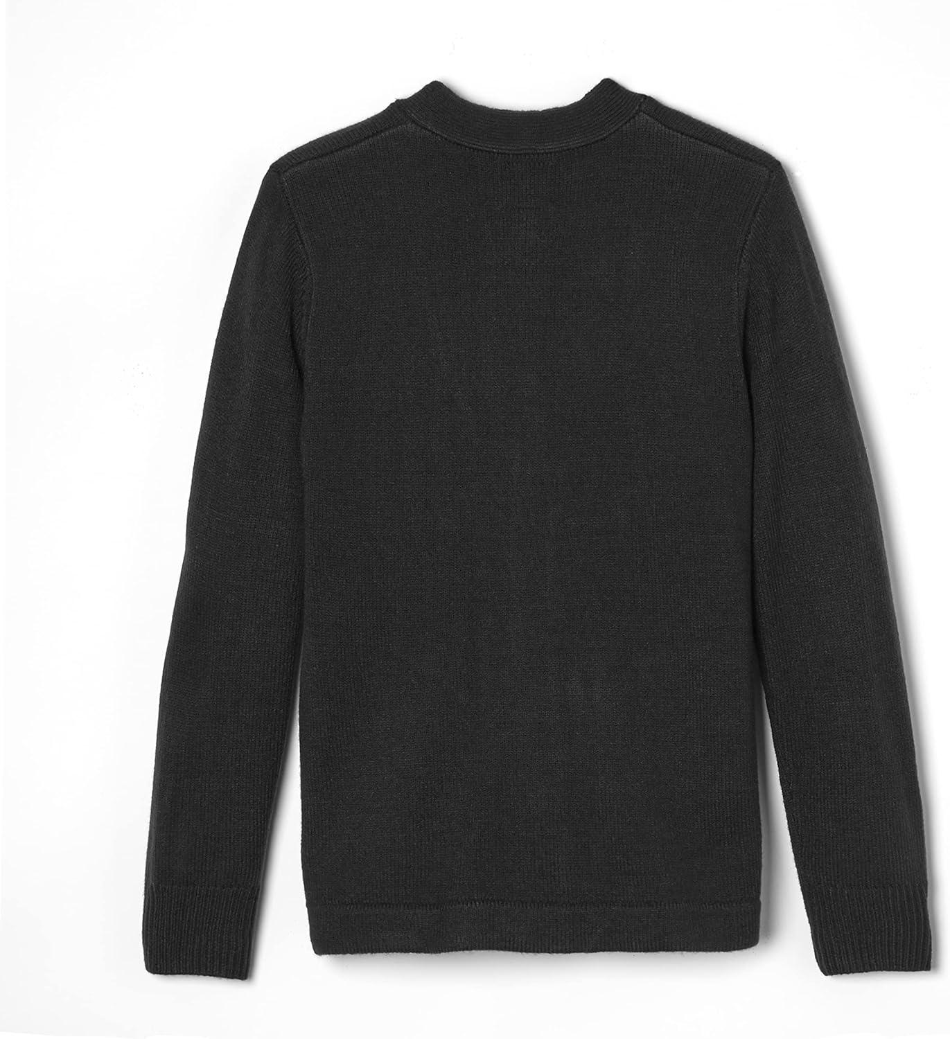 French Toast Unisex Anti-pill V-neck (Standard & Husky) School Uniform Cardigan Sweater(Black)