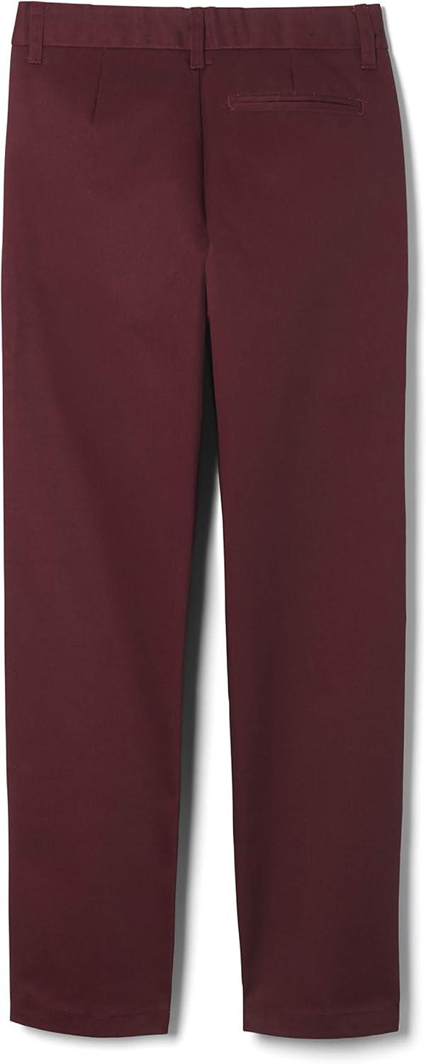 French Toast Boys’ Work Wear Finish Double Knee Pant(Burgundy)