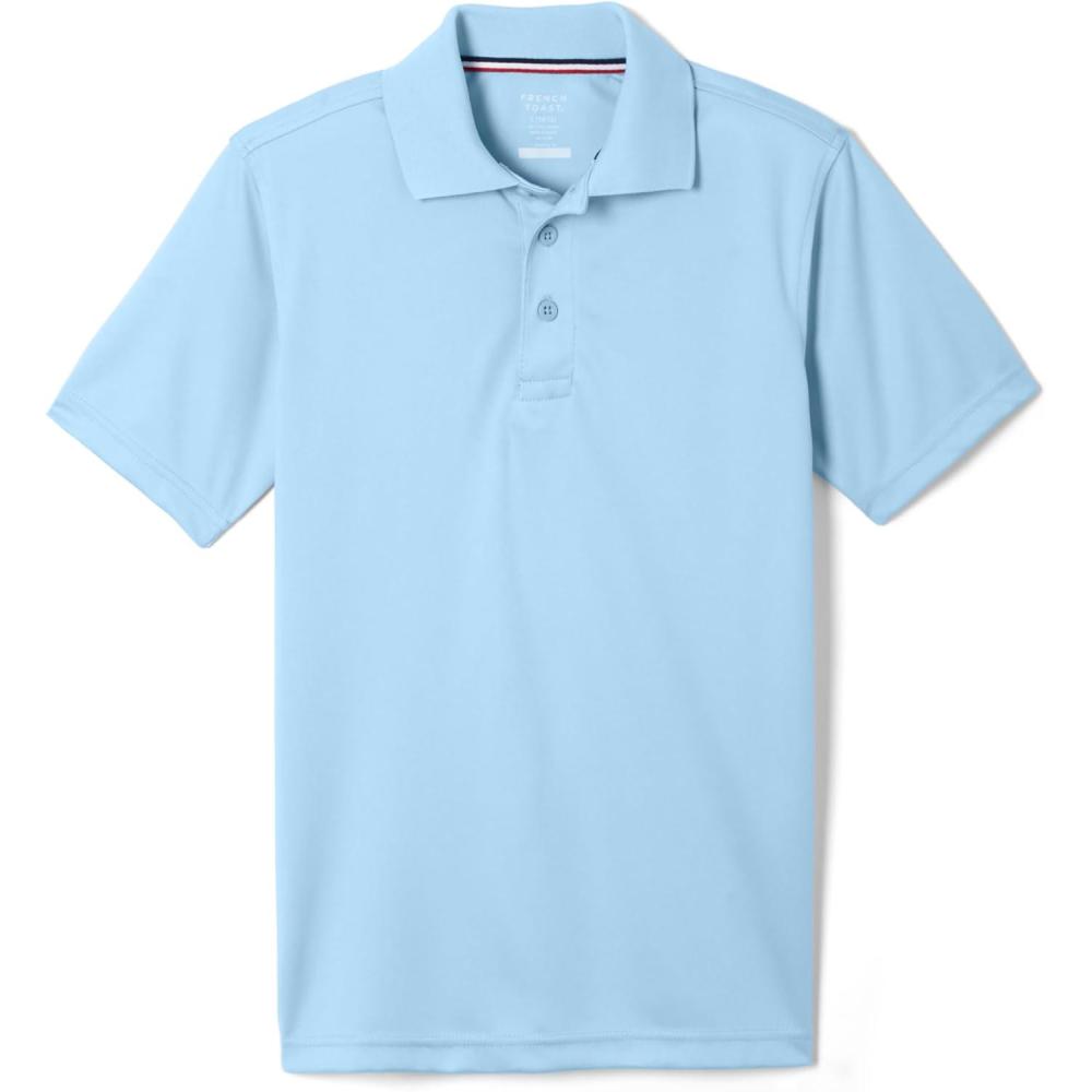 French Toast Kids’ Moisture Wicking Performance Sport Polo(Light Blue)