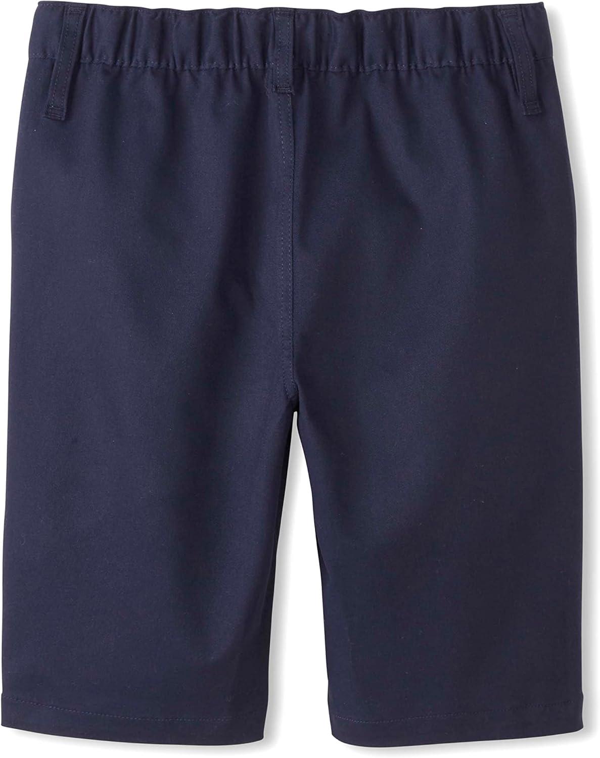 French Toast Girls Adaptive Bermuda Shorts with Hook and Loop Closure(Navy (New))