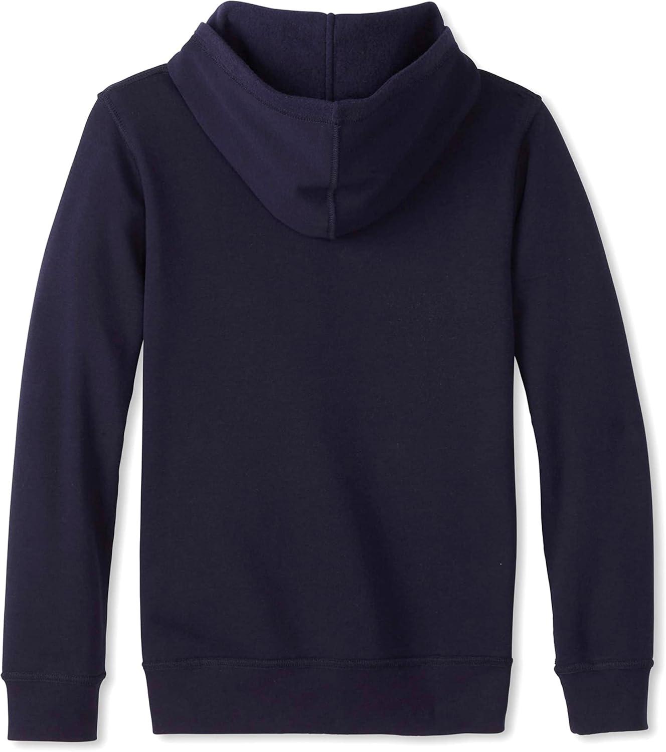 French Toast Unisex Child Adaptive Long Sleeve Fleece Hoodie With Flat Seams And Hidden Hook Loop Closure Sweatshirt(Navy (New))