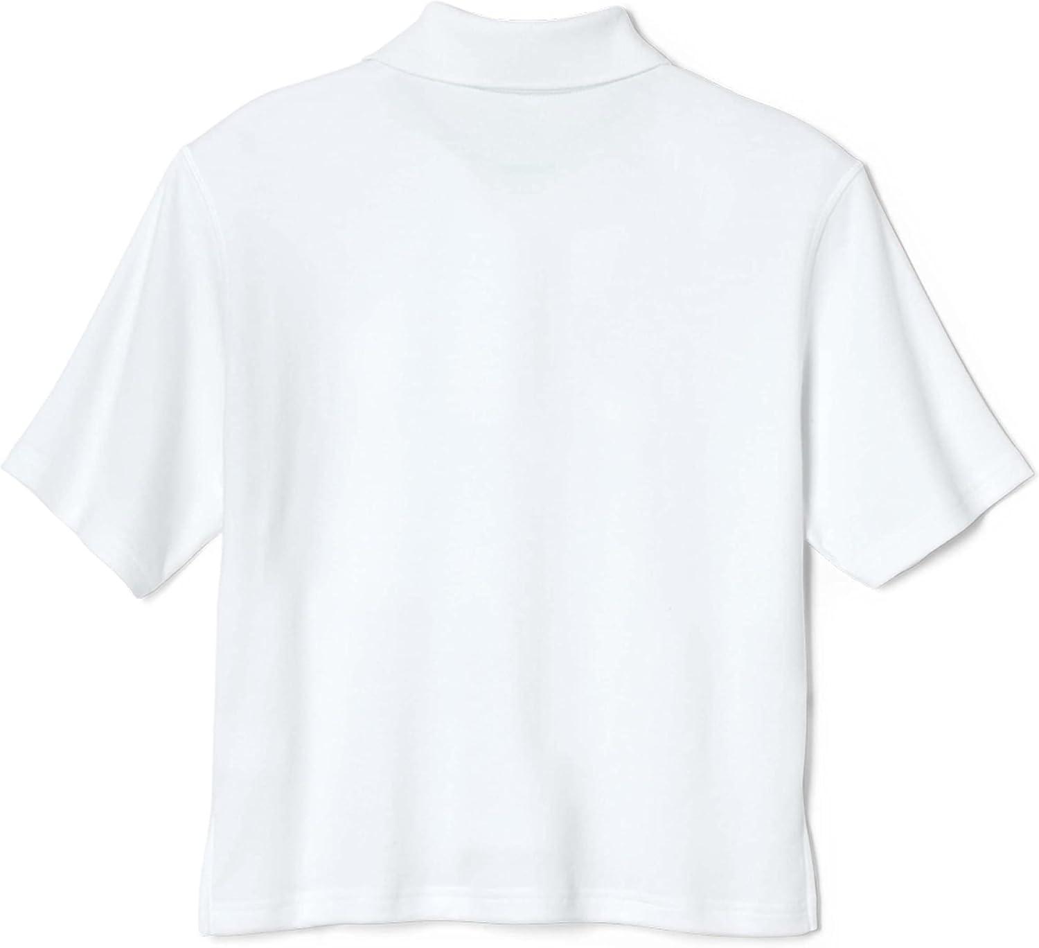 French Toast Adaptive Short Sleeve Seated Interlock Polo(White)