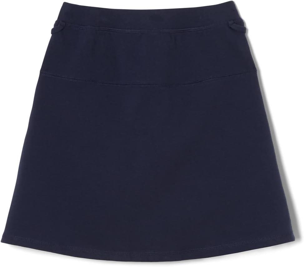 French Toast Girls Adaptive Pleated Ponte Scooter Skirt with Pull-Up Lift Loops(Navy)