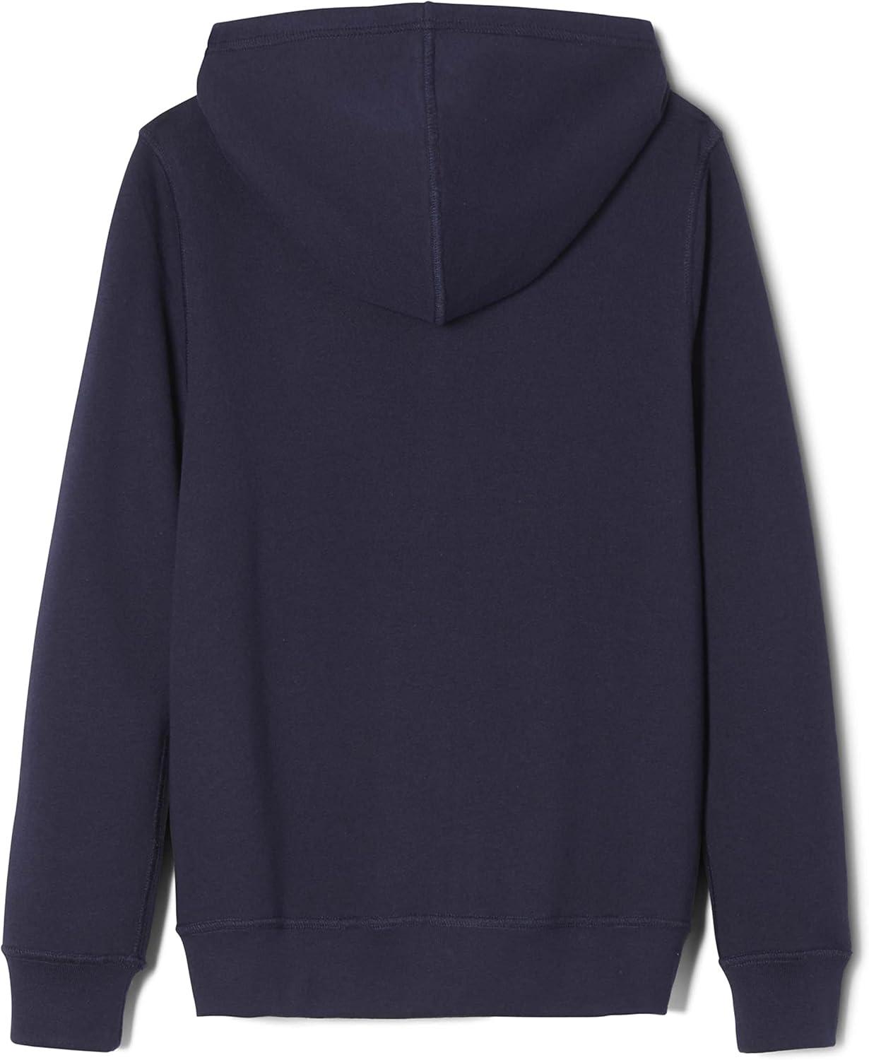 French Toast Unisex Child Adaptive Long Sleeve Fleece Hoodie With Flat Seams And Hidden Hook Loop Closure Sweatshirt(Navy)