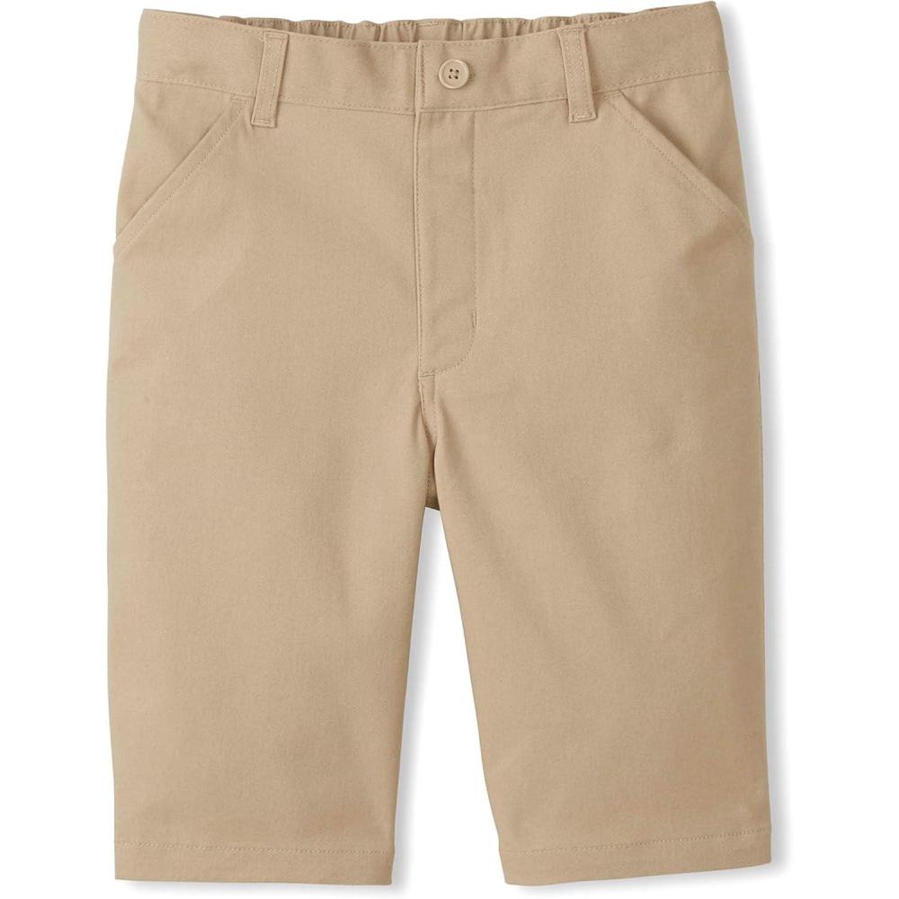 French Toast Girls Adaptive Bermuda Shorts with Hook and Loop Closure(Khaki (New))