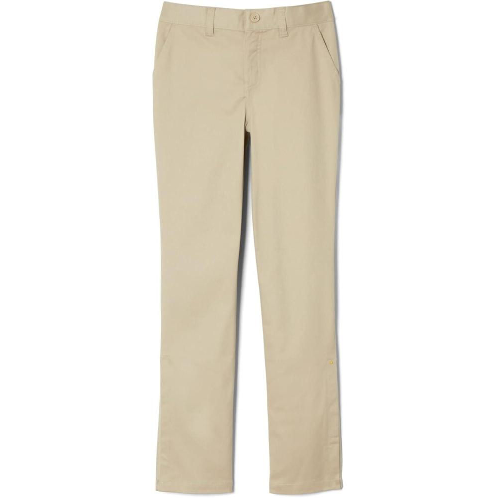 French Toast Girls’ Adaptive Straight Leg Pants with Hook and Loop Closure and Pull-Apart Leg Openings(Khaki)