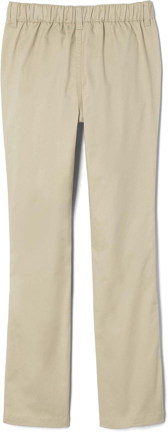 French Toast Girls’ Adaptive Straight Leg Pants with Hook and Loop Closure and Pull-Apart Leg Openings(Khaki)