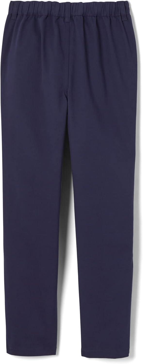 French Toast Boys Adaptive Relaxed Fit Twill Pants with Hook and Loop Closure and Pull-Apart Leg Openings(Navy)