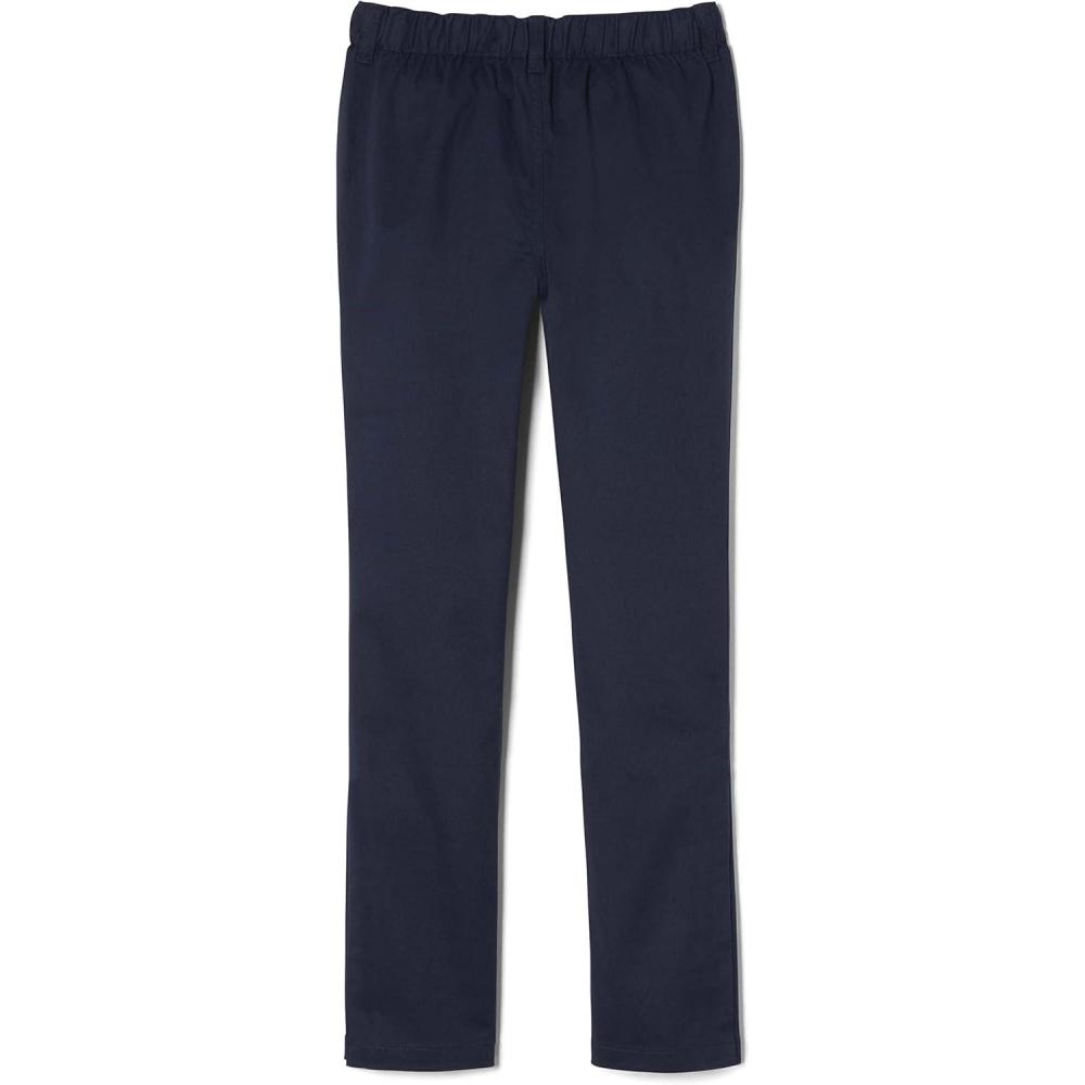 French Toast Girls’ Adaptive Straight Leg Pants with Hook and Loop Closure and Pull-Apart Leg Openings(Navy)