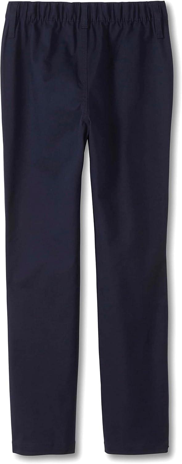 French Toast Girls Adaptive Straight Leg Stretch Twill Pant(Navy (New))