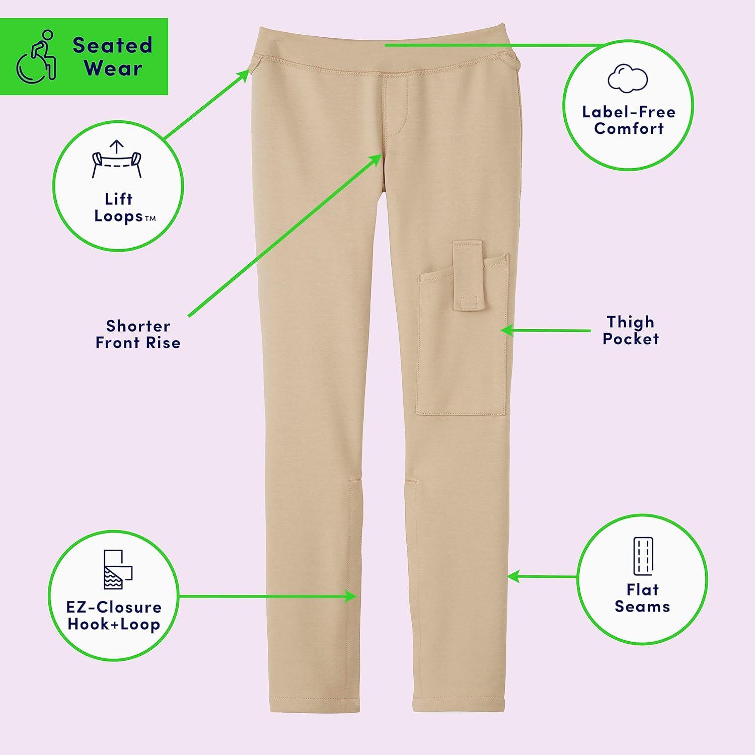 French Toast Girls Adaptive Seated Skinny Fit Stretch Ponte Pant(Navy)
