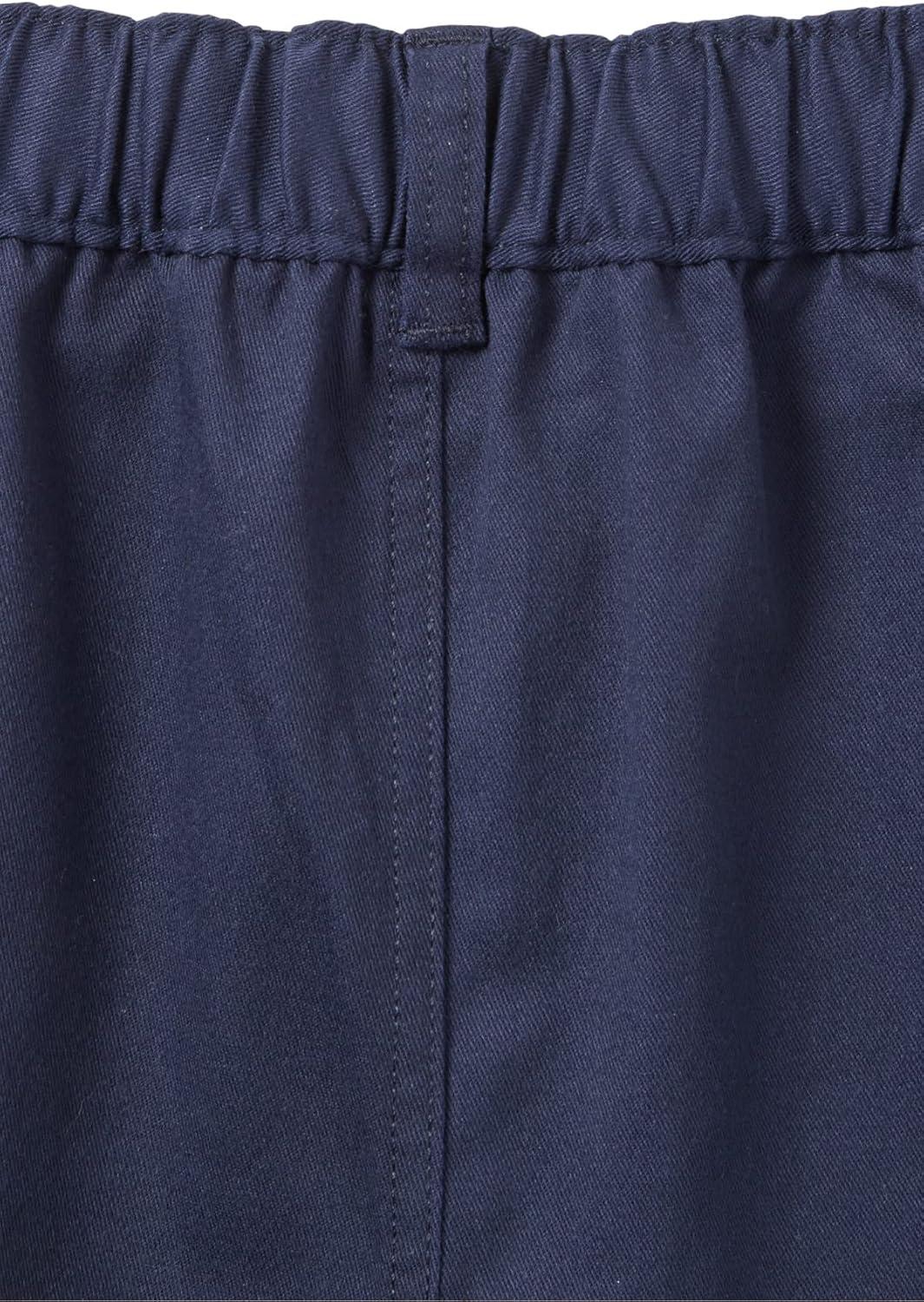 French Toast Girls Adaptive Bermuda Shorts with Hook and Loop Closure(Navy)