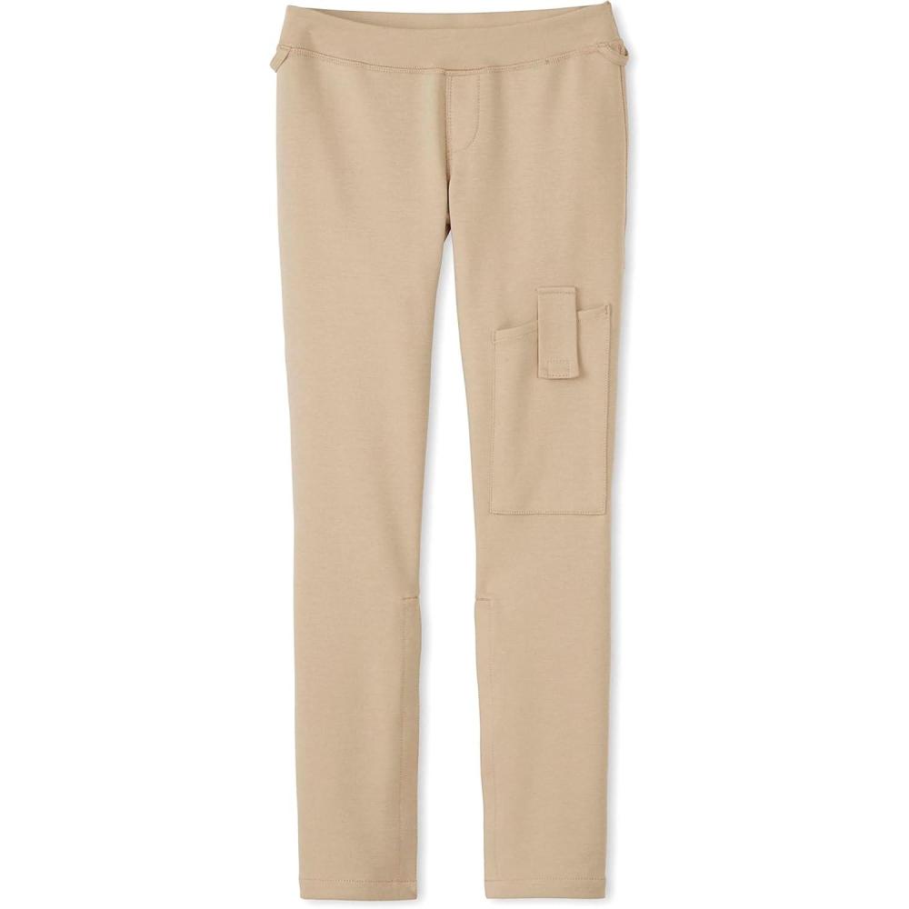 French Toast Girls Adaptive Seated Skinny Fit Stretch Ponte Pant(Khaki)