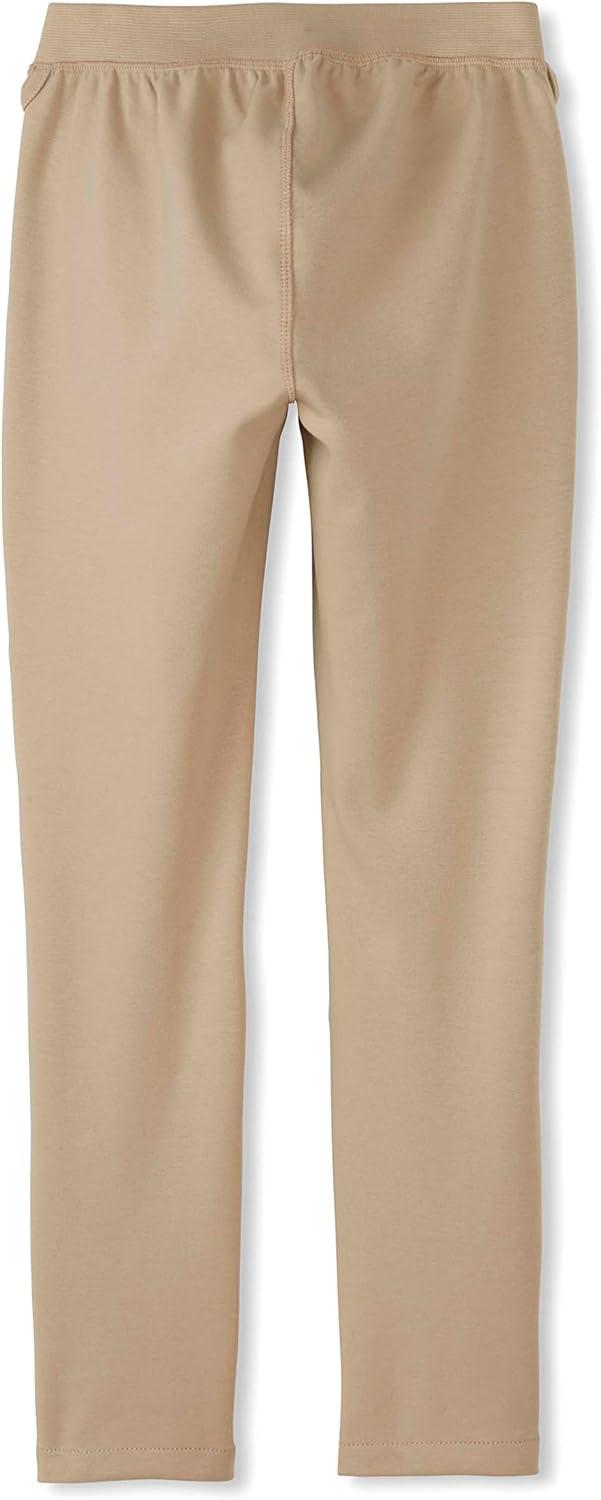 French Toast Girls Adaptive Seated Skinny Fit Stretch Ponte Pant(Khaki)