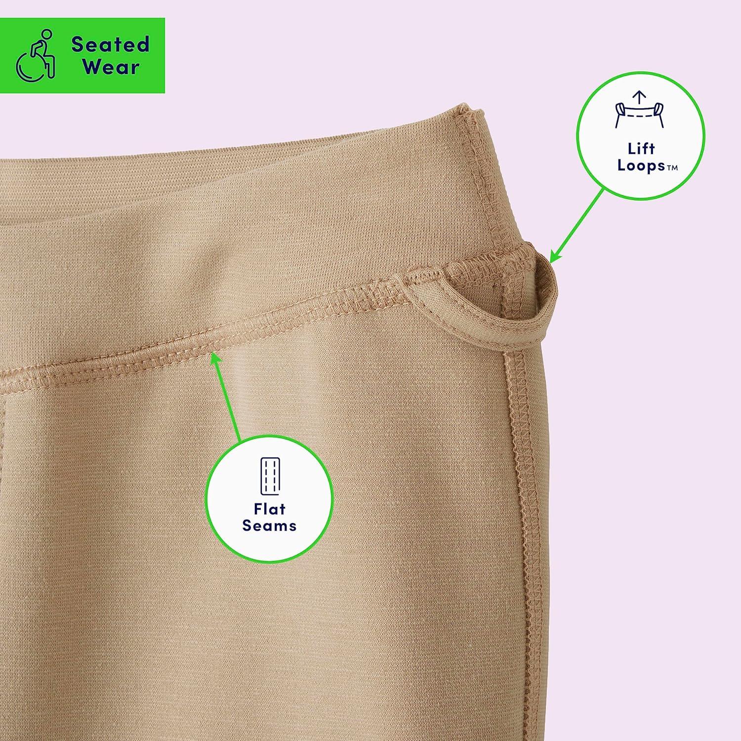 French Toast Girls Adaptive Seated Skinny Fit Stretch Ponte Pant(Khaki)