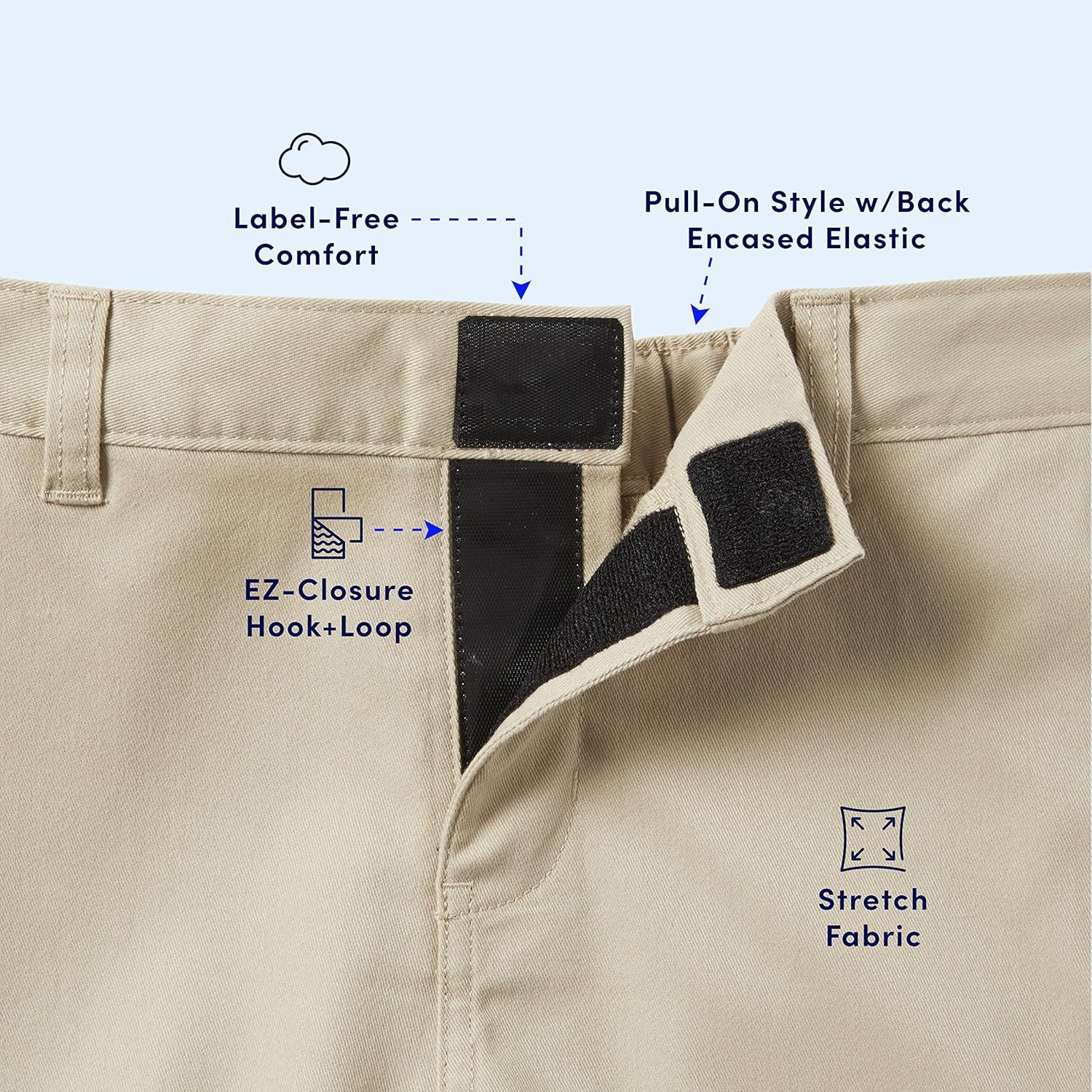 French Toast Girls Adaptive Bermuda Shorts with Hook and Loop Closure(Khaki)