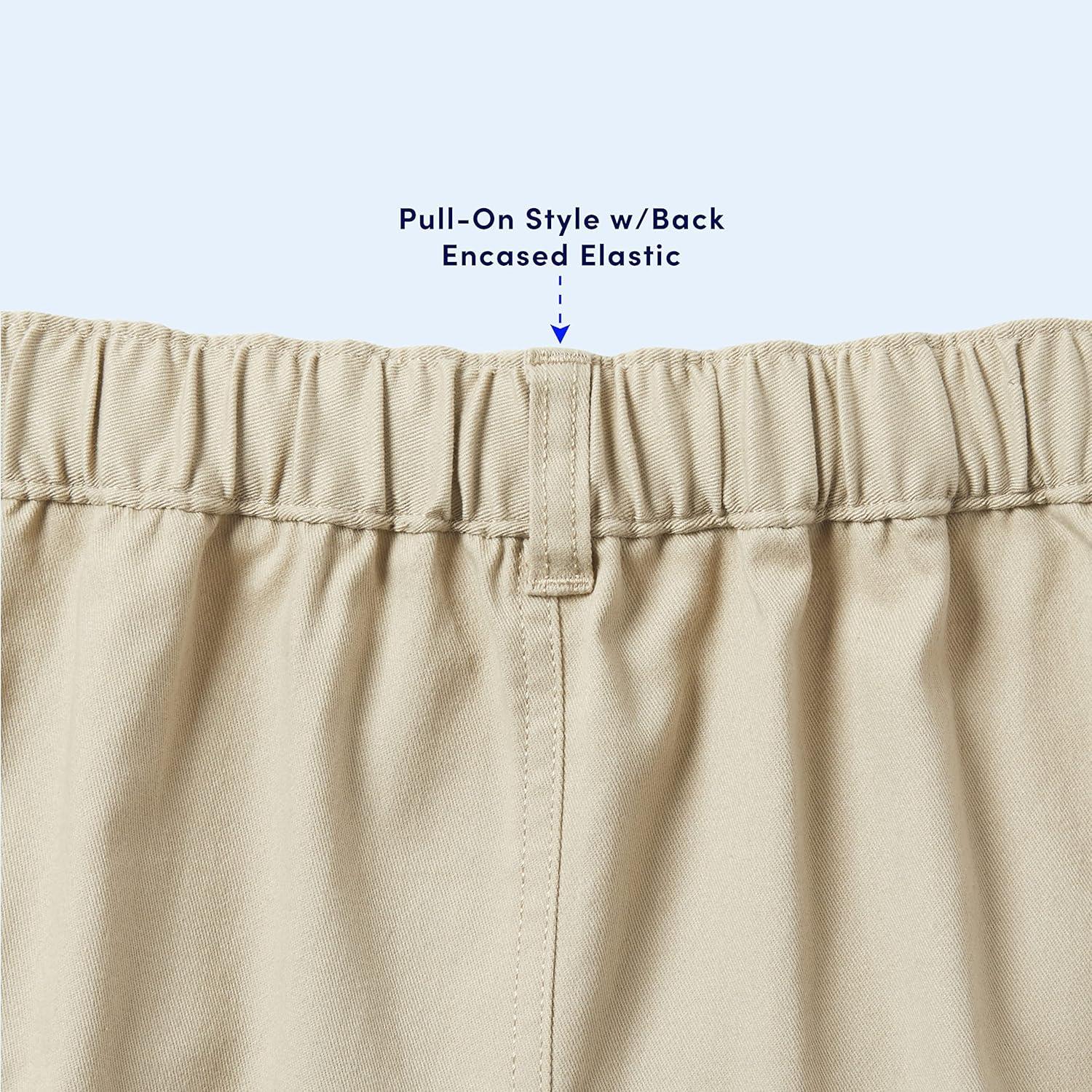 French Toast Girls Adaptive Bermuda Shorts with Hook and Loop Closure(Khaki)