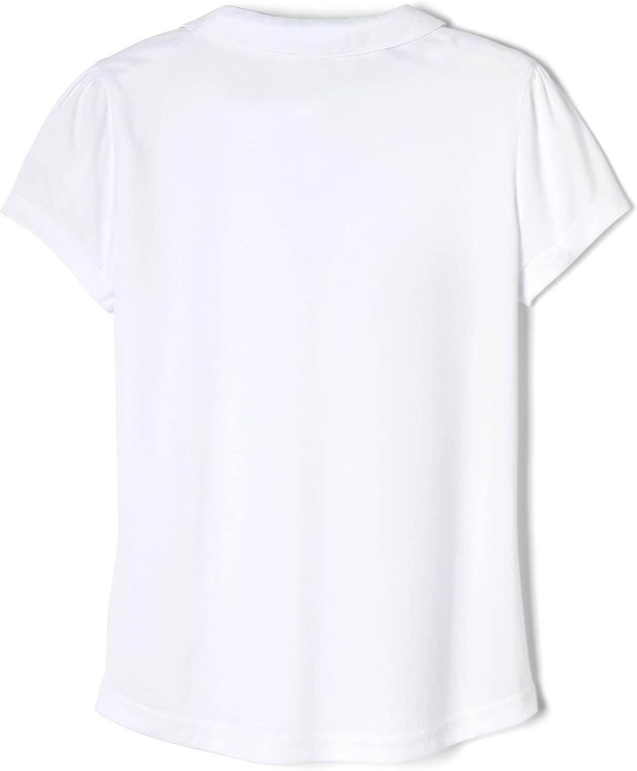 French Toast Girls’ Short Sleeve Moisture Wicking Sport Polo(White)