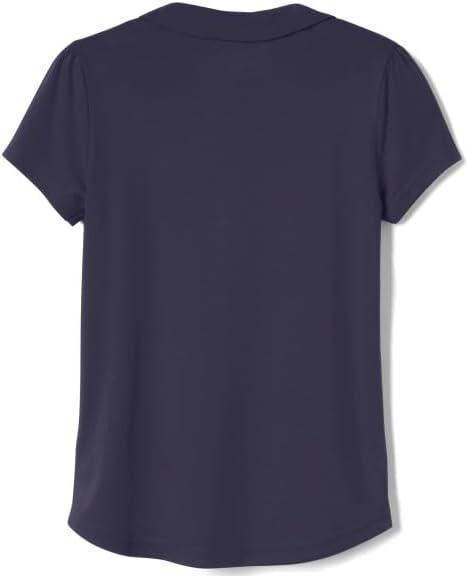 French Toast Girls’ Short Sleeve Moisture Wicking Sport Polo(Navy)